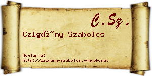 Czigány Szabolcs névjegykártya
