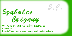 szabolcs czigany business card