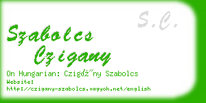 szabolcs czigany business card